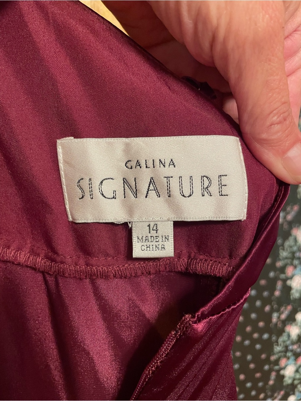 Signature Burgundy Satin Prom Dress